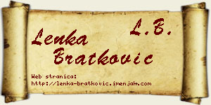 Lenka Bratković vizit kartica